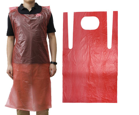 quality  DIsposable cpe pe aprons red aprons factory