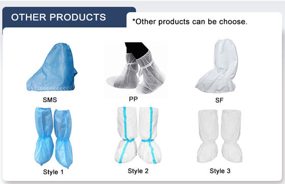 quality  PP+PE Shoe Cover Laminated Nonslip Disposable Nonwoven Waterproof Medical Shoe Cover factory