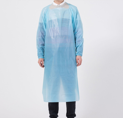 Polyester Full Back CPE Apron in Blue and Red: Practical, Durable, and Comfortable