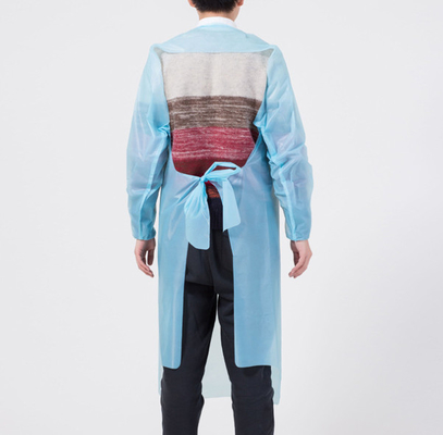 Factory hot sale high quality disposable waterproof CPE isolation gown for hospital