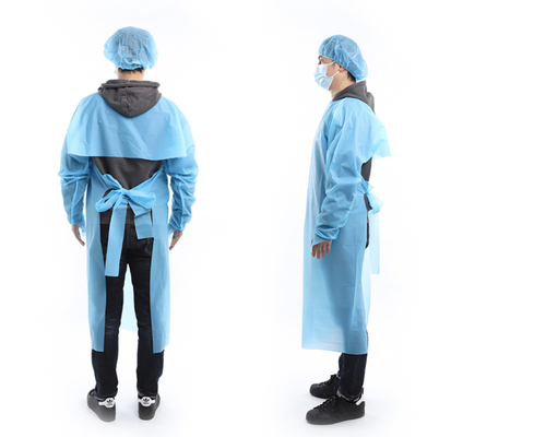 CPE gown surgical Disposable waterproof ppe gowns cpe gown with long sleeves