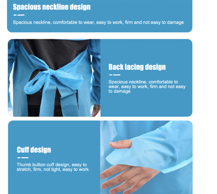 Hair cutting disposable apron Plastic cpe disposable aprons Disposable apron gown 140cm