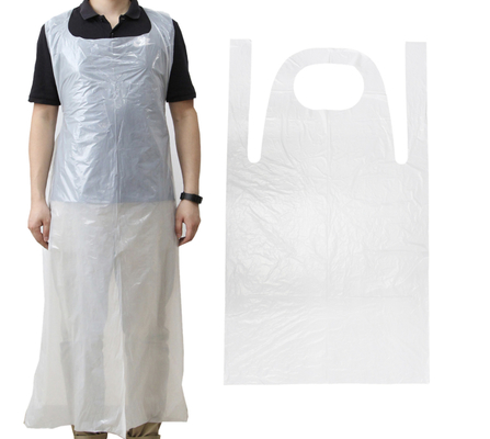 Cheap disposable plastic pe salon apron barber for work transparent and waterproof