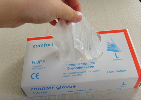 High quality HDPE Clear Plastic Polythene cheap price disposable plastic gloves