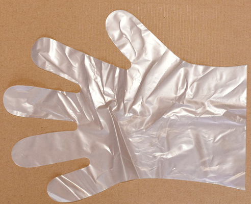 Practical high quality transparent disposable hdpe vinyl pe glove thickened disposable clear plastic gloves