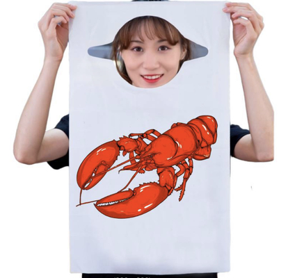 Disposable Non Woven Fabric Apron Hot Pot Restaurant Adult Children Lobster Meal Waterproof Non Woven Bib For Adult