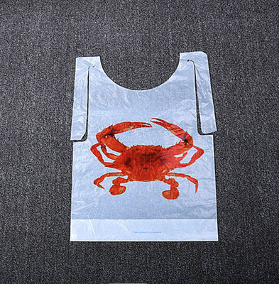 Customized Printed Promotional Lobster Non Woven Disposable Apron Adult Custom Printed Disposable Bibs With Logo