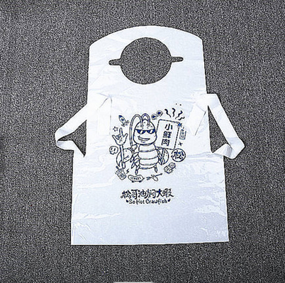 Customized Printed Promotional Lobster Non Woven Disposable Apron Adult Custom Printed Disposable Bibs With Logo