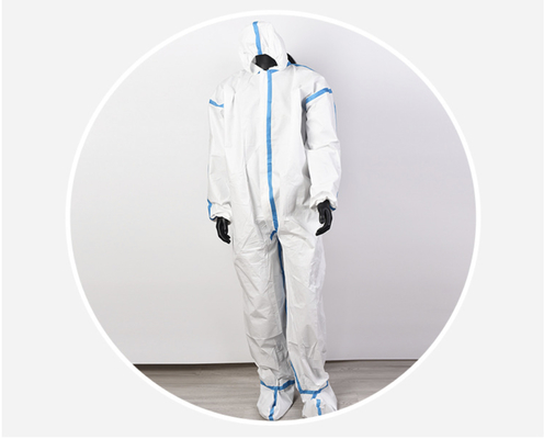 Waterproof disposable SF coverall non woven workwear medical suit with taped seam
