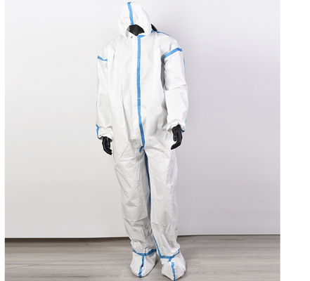 Waterproof disposable SF coverall non woven workwear medical suit with taped seam