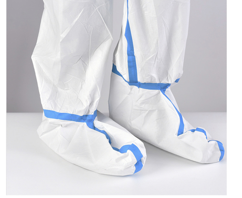 Chemical Industrial Workers Clothing Taped Seam Microporous Coverall with 3 Piece Hood