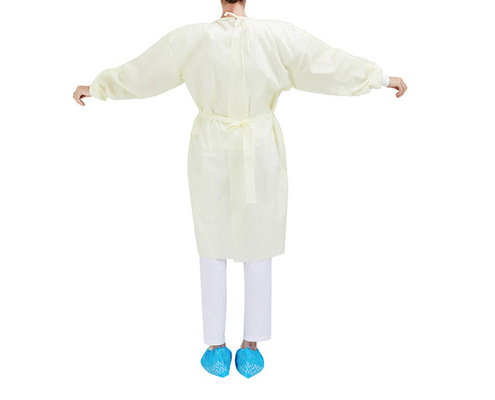 Wholesale 20-100gsm Long Sleeve Non-woven Gowns in White Color for B2B Buyers