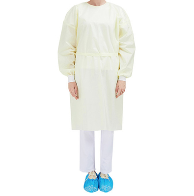 Wholesale 20-100gsm Long Sleeve Non-woven Gowns in White Color for B2B Buyers