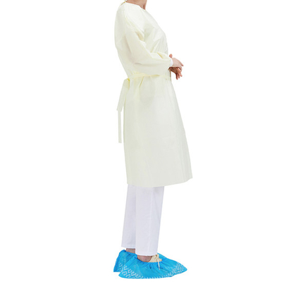 Wholesale 20-100gsm Long Sleeve Non-woven Gowns in White Color for B2B Buyers