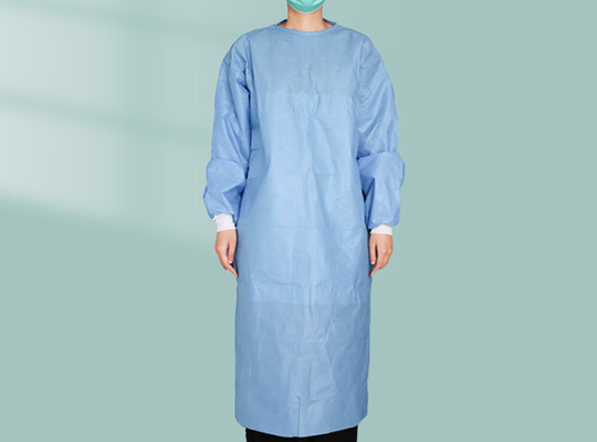 Non-woven/SMS/PP+PE Long Sleeve Isolation Gowns for Healthcare and Medical Use