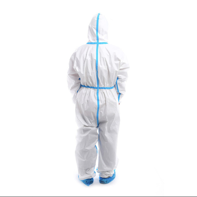 Chemical Industrial Workers Clothing Taped Seam Microporous Coverall with 3 Piece Hood